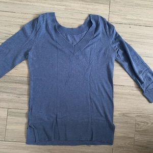 Blue silk cotton sweater